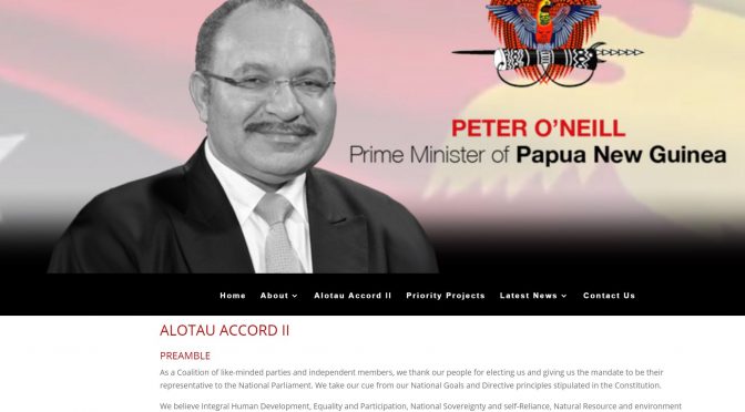 Alotau II Accord – insulting most in PNG